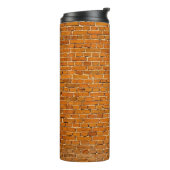 Bruine kleiwandbekleding thermosbeker (Gedraaid links)