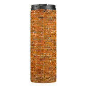 Bruine kleiwandbekleding thermosbeker (Achterkant)