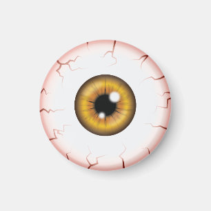 Bruine Kleur Eyeball Halloween Bloeddoorlopen Eyeb Magneet