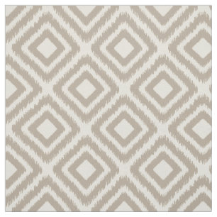 Bruine kleur moderne Ikat diamant patroon Stof