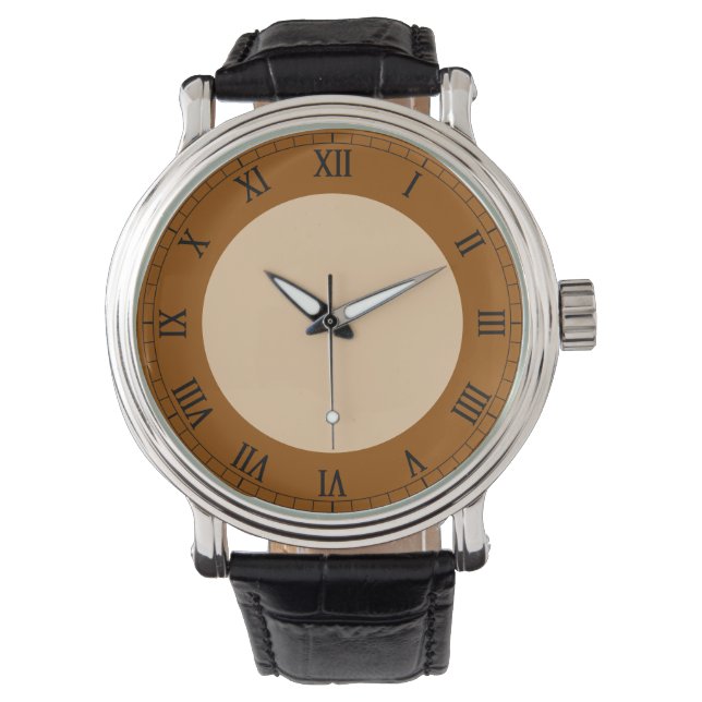 Bruine kleur stijlvol horloge (Voorkant)