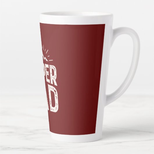 Bruine kleur Super Pa Latte Mok (Rechts)