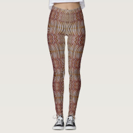 Bruine kleur zigzag patroon "Ratti_Creative_Arts" Leggings