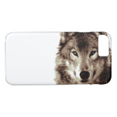 Bruine kleurtonen Wolf iPhone 7 Hoesje (Achterkant (Horizontaal))