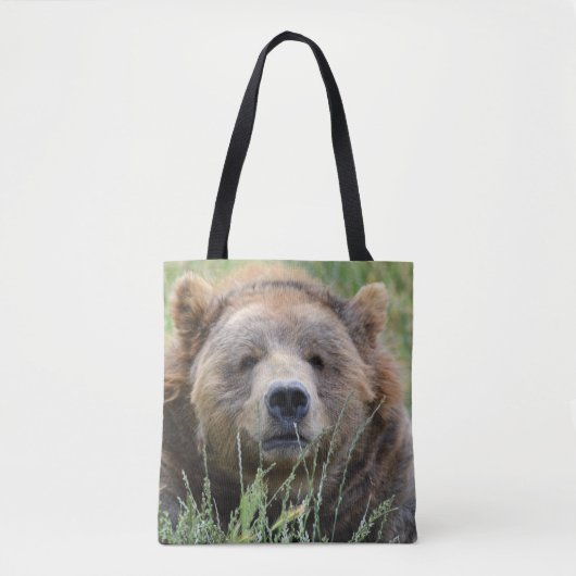 Bruine kodiak-beer tote bag (Voorkant)