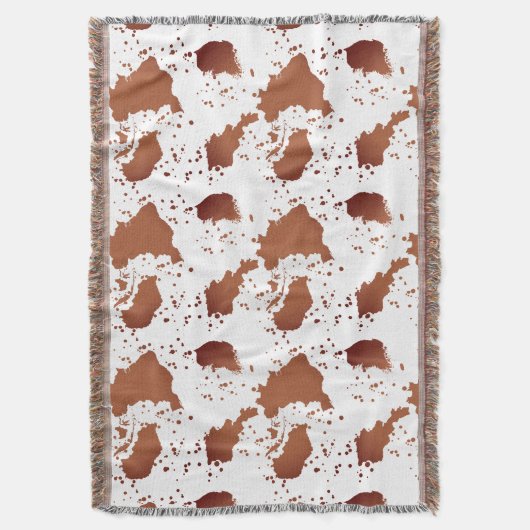 Bruine Koe afdrukken Deken (Voorkant Verticaal)