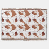 Bruine Koe afdrukken Deken (Voorkant)