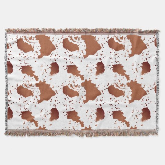 Bruine Koe afdrukken Deken (Voorkant)