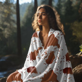 Bruine Koe afdrukken Deken