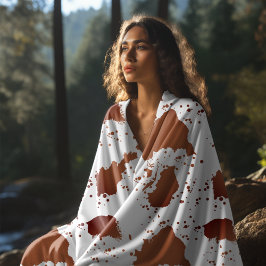 Bruine Koe afdrukken Deken