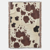 Bruine Koe afdrukken Deken (Voorkant Verticaal)