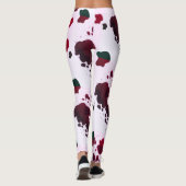 Bruine Koe afdrukken Leggings (Achterkant)