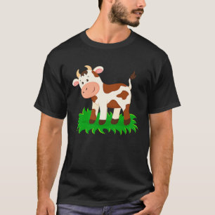 Bruine Koe Baby Kinderen Jongens Meisjes Kalf T-shirt
