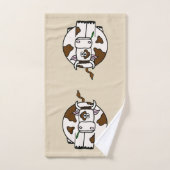 Bruine koe bad handdoek (Handdoek)