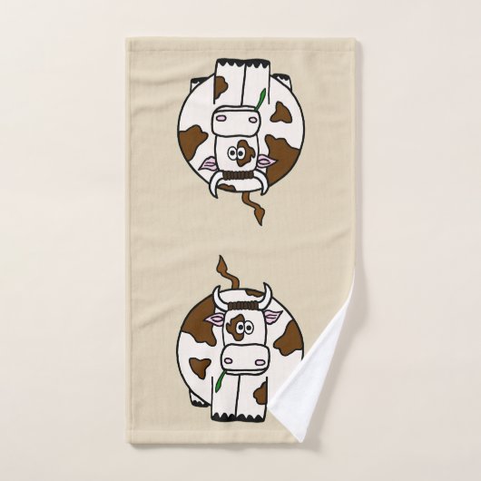 Bruine koe bad handdoek (Handdoek)