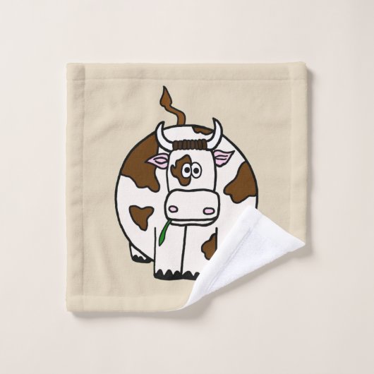 Bruine koe bad handdoek (Wasdoekje)