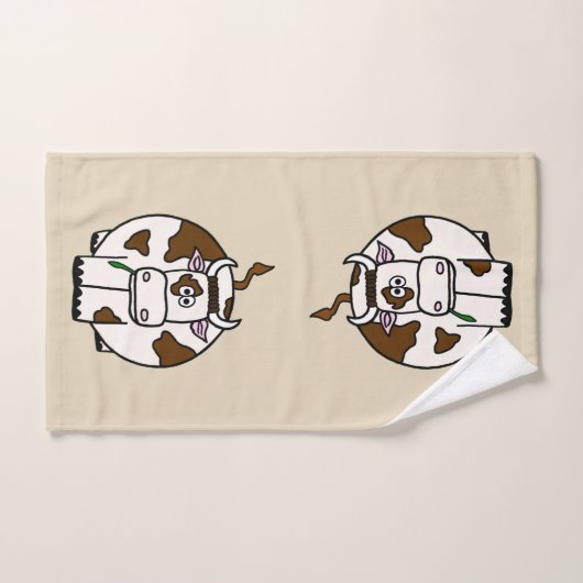 Bruine koe bad handdoek (Handdoek)
