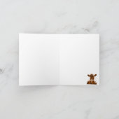 Bruine Koe Boerderij Dierlijk blanco briefkaart (Binnen)