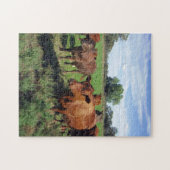Bruine Koe Herd Legpuzzel (Horizontaal)