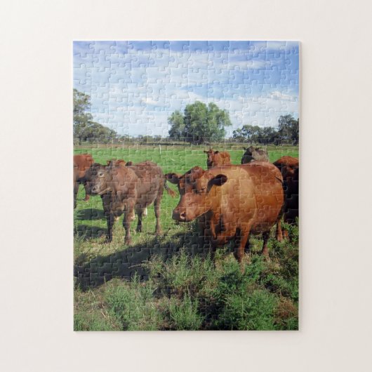 Bruine Koe Herd Legpuzzel (Verticaal)