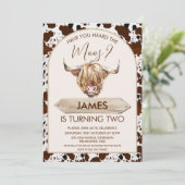 Bruine Koe Koe Afdrukdag Kaart (Staand voorkant)