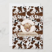 Bruine Koe Koe Afdrukdag Kaart (Achterkant)