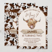 Bruine Koe Koe Afdrukdag Kaart (Voorkant / Achterkant)