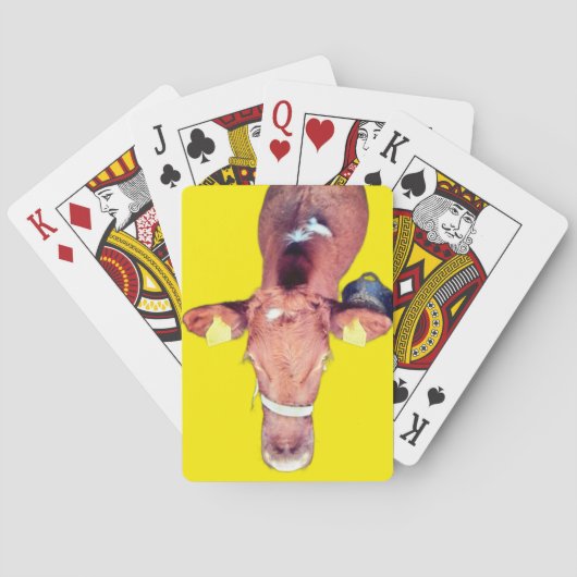 Bruine koe pokerkaarten (Achterkant)