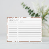 Bruine Koe Print Boerderij Recept Kaarten (Staand voorkant)