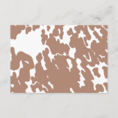 Bruine Koe Print Boerderij Recept Kaarten (Achterkant)