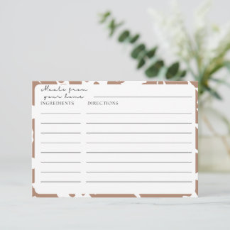 Bruine Koe Print Boerderij Recept Kaarten