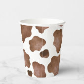 Bruine Koe Print Papieren beker (Rechts)