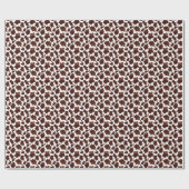 Bruine Koe Print Wrapping Paper Cadeaupapier (Vlak)