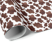 Bruine Koe Print Wrapping Paper Cadeaupapier (Rol Hoek)