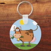 Bruine Koe Sleutelhanger (Voorkant)