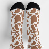 Bruine Koe Spots Dierenprint Patroon Sokken (Top)