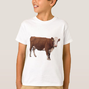 Bruine koe t-shirt