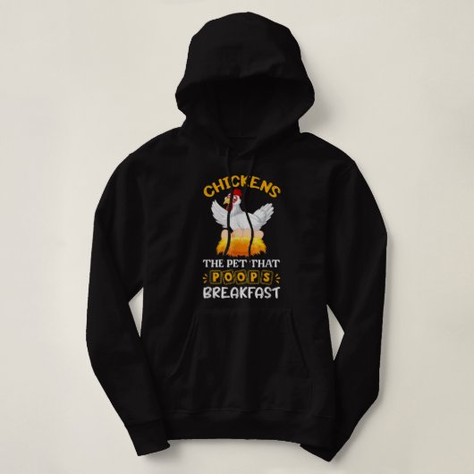 Bruine Koe van Chicken Brown Funny Hoodie (Design voorkant)