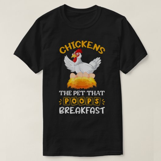 Bruine Koe van Chicken Brown Funny T-shirt (Design voorkant)