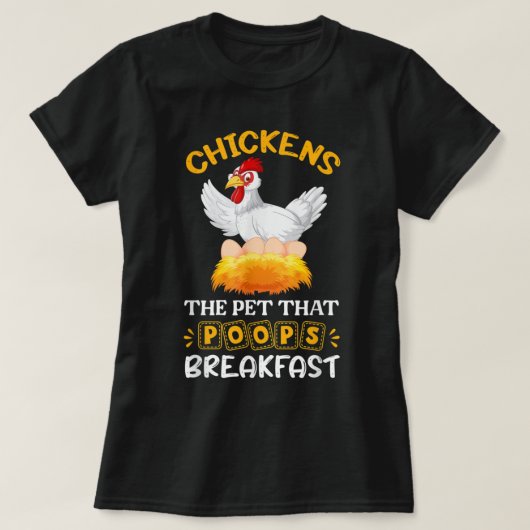 Bruine Koe van Chicken Brown Funny  T-shirt (Design voorkant)