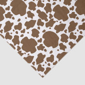 Bruine Koe Vlekken Faux Koeienhuid Patroon Tissuepapier (Detail)
