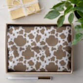 Bruine Koe Vlekken Faux Koeienhuid Patroon Tissuepapier (Geschenk)
