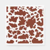 Bruine Koe Vlekken Print Cowboy Boer Servet (Voorkant)