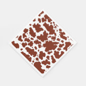 Bruine Koe Vlekken Print Cowboy Boer Servet (Hoek)