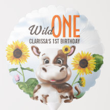 Bruine Koe Zonnebloem Wild Een Meisje Eerste Verja