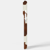 Bruine Koehuid met Monogram Case-Mate iPhone Case (Achterkant / Links)