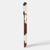 Bruine Koehuid met Monogram Case-Mate iPhone Case (Achterkant / Links)