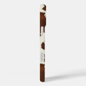 Bruine Koehuid met Monogram Case-Mate iPhone Case (Achterkant / Rechts)