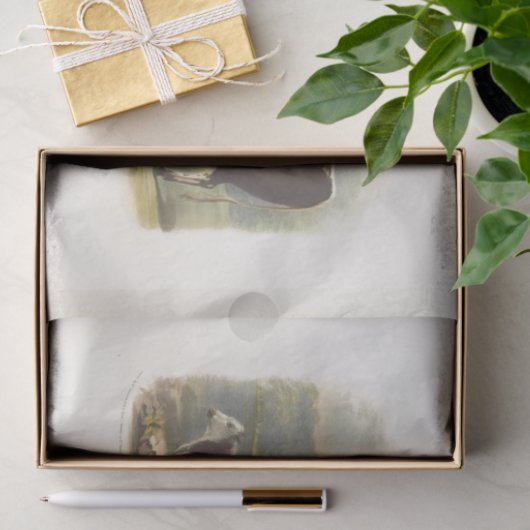 Bruine Koeien Ephemera Decoupage Boerderij Tissuepapier (Geschenk)