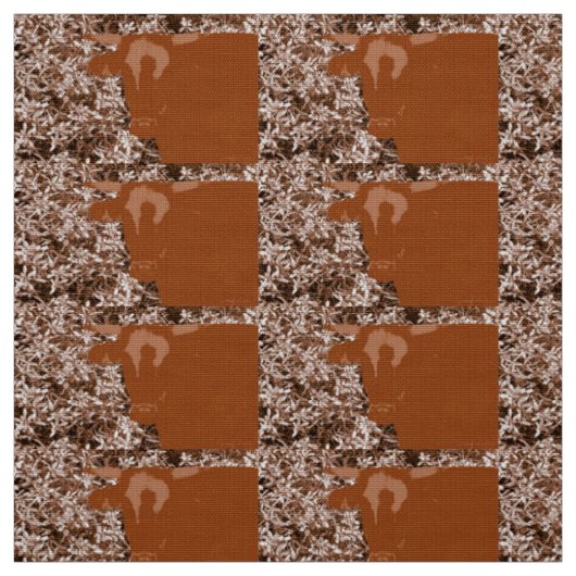 Bruine koeien stof (Swatch)